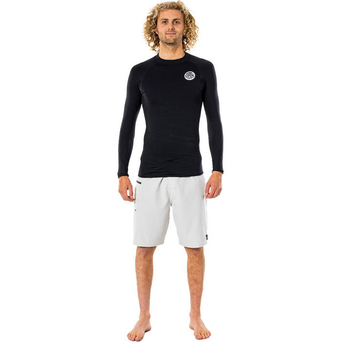 2024 Rip Curl Hombre Thermopro 1mm Chaleco Trmico de Manga Larga WLYYAM - Negro